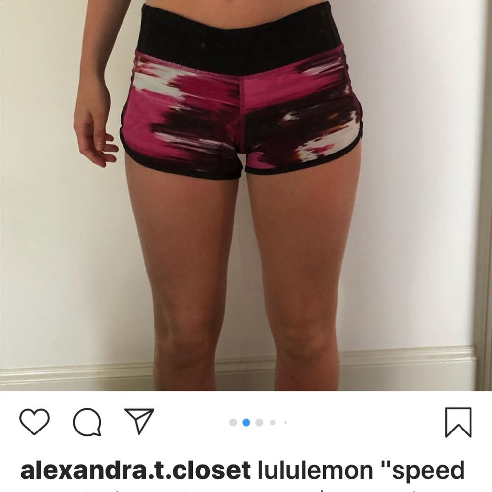 lululemon speed short size 4